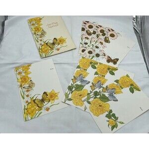 Vtg Current JUST-a-NOTES 1970-80s Butterfly Note Card Stationery Lot Incomplete